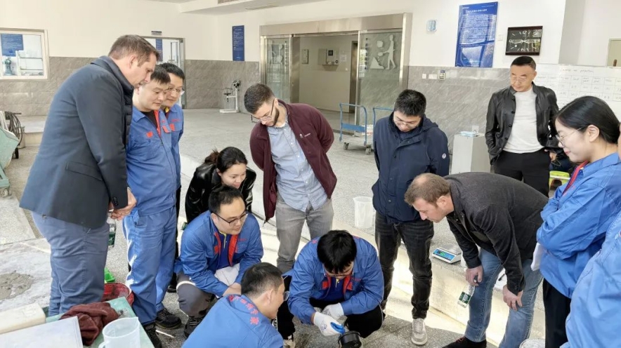 The staff conducted a demonstration